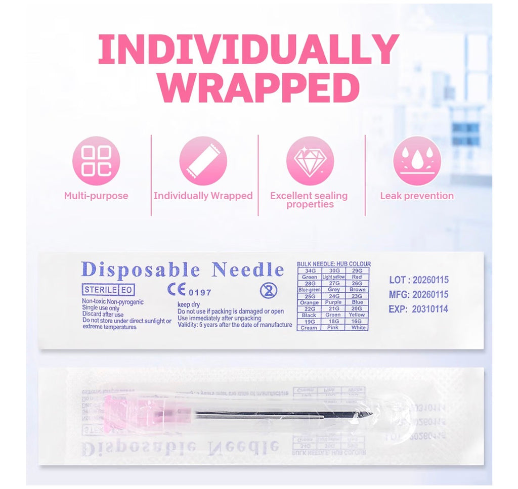 18G x 38mm Disposable Dispensing Needles – 100 Pack